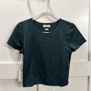 Babaton Green Crop Fitted Tee